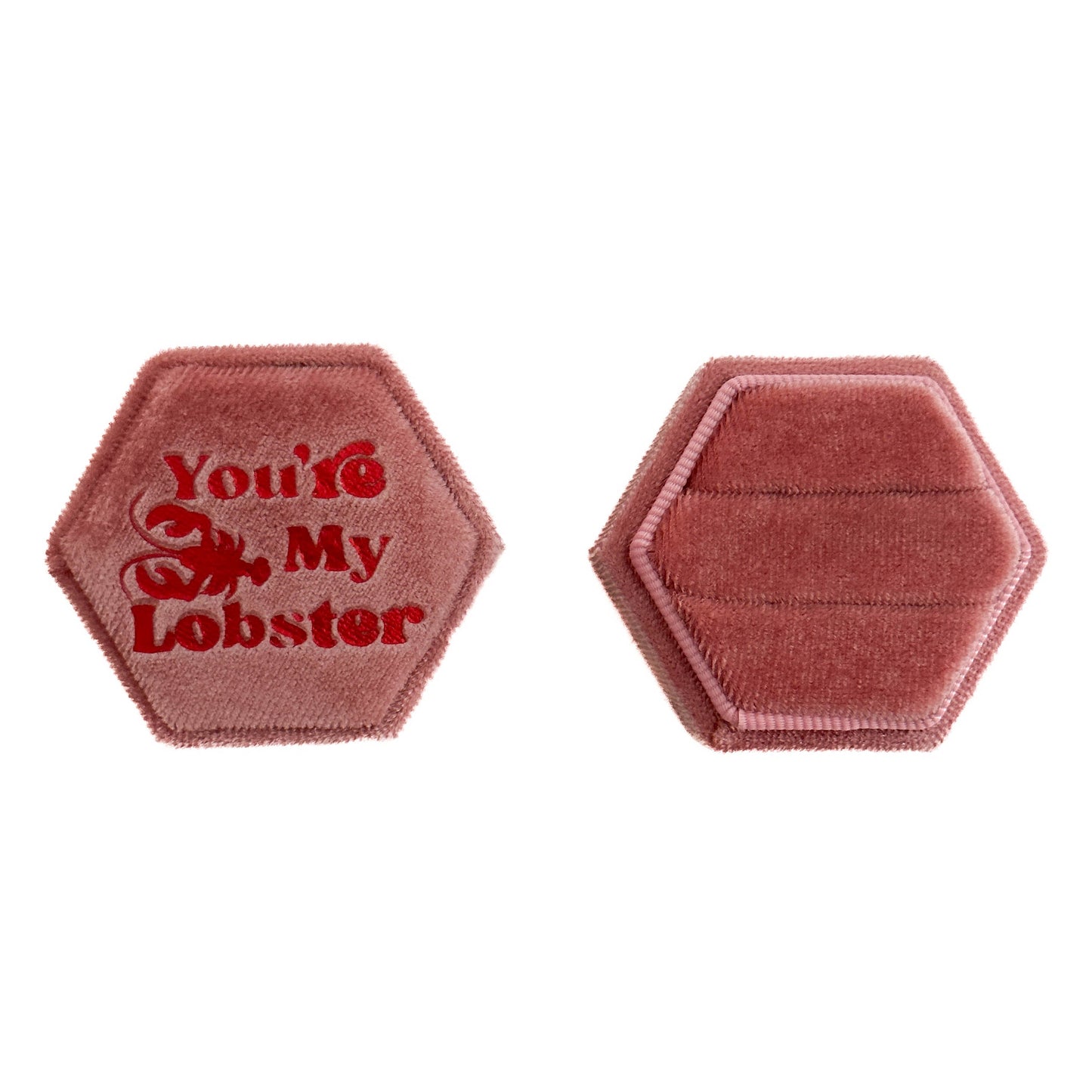 You're My Lobster Pink Wedding Ring Box
