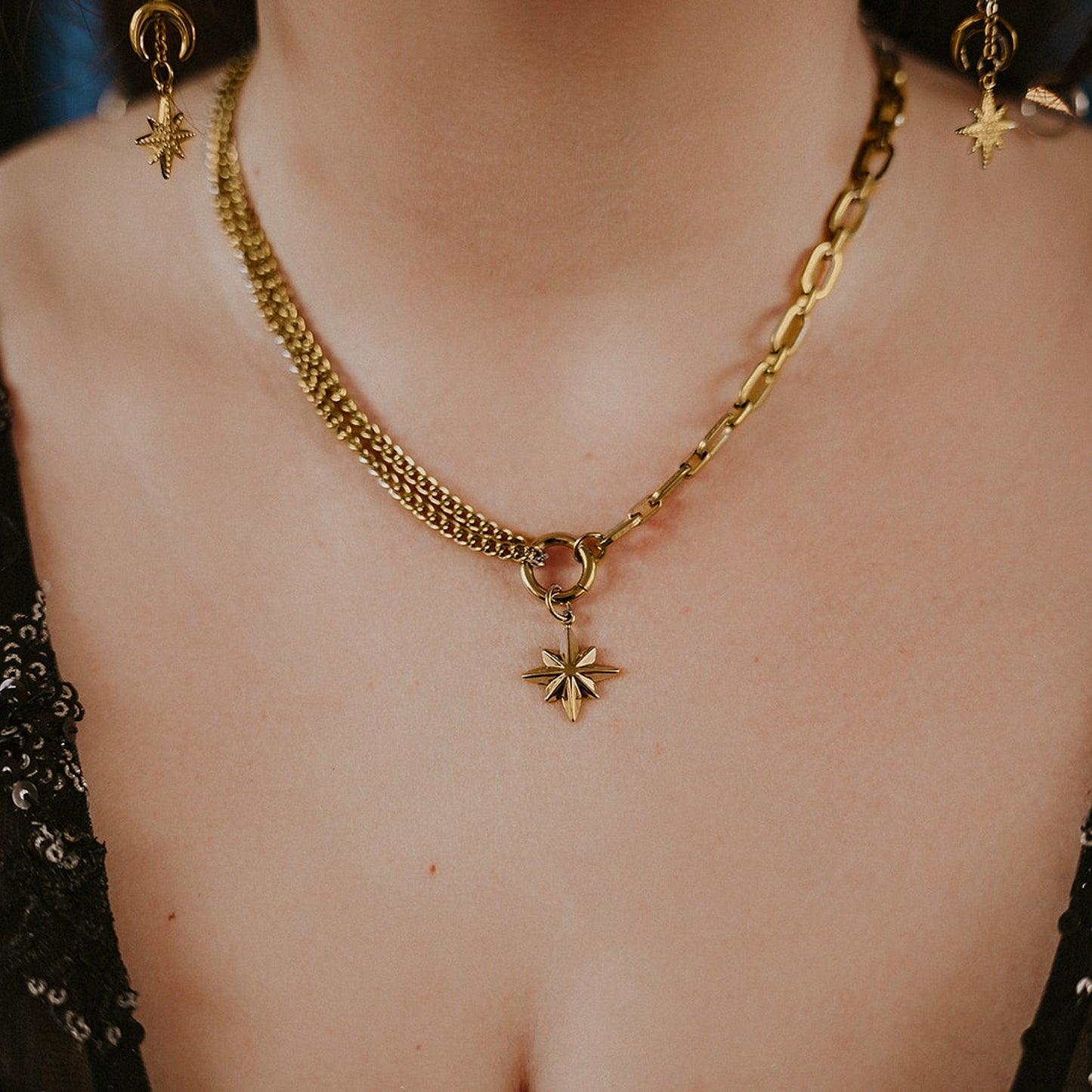 Gold Celeste North Star Necklace