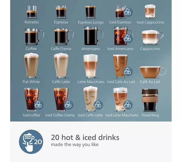 Philips Series 5500 LatteGo EP5546/70 Bean to Cup Coffee Machine - Black