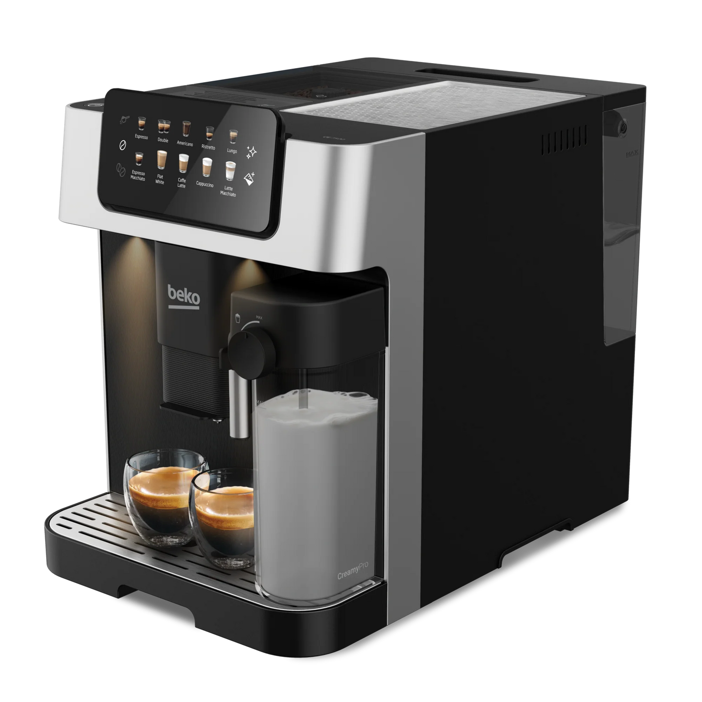 Beko CEG7304X Bean to Cup Coffee Machine Integrated Milk Jug