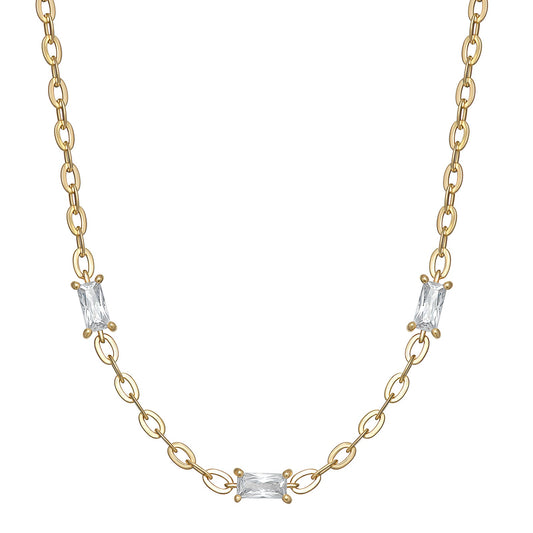 Ellie Cubic Zirconia Baguette Necklace