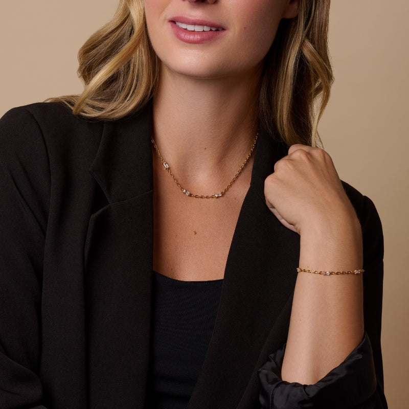 Ellie Cubic Zirconia Baguette Bracelet