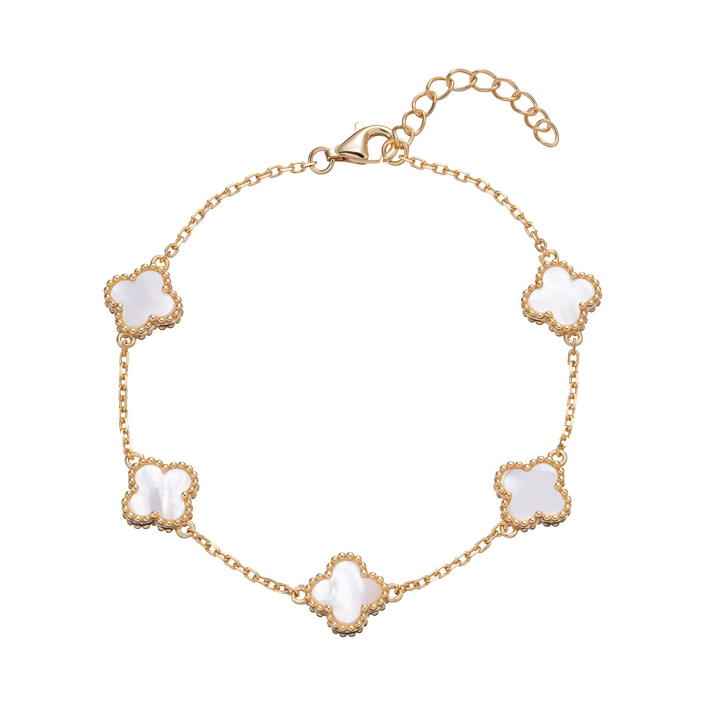 Mother Of Pearl Clover Jewellery Set