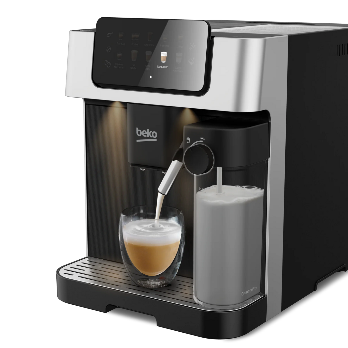 Beko CEG7304X Bean to Cup Coffee Machine Integrated Milk Jug