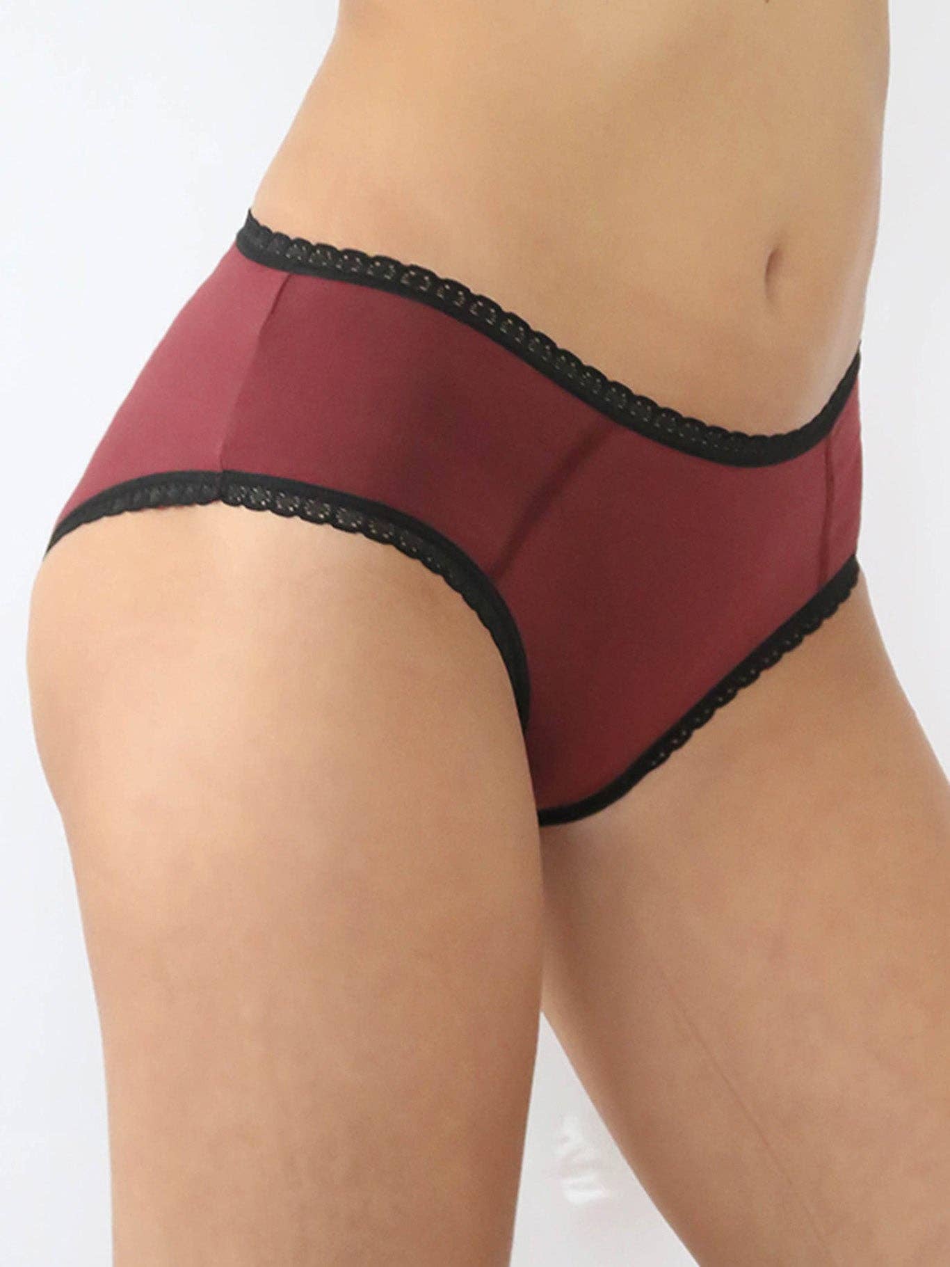 Organic Hipster Briefs with Lace
