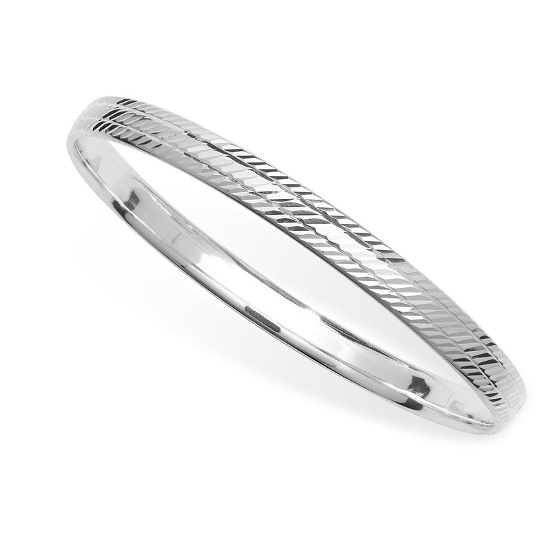 7mm Diamond Cut Bangle