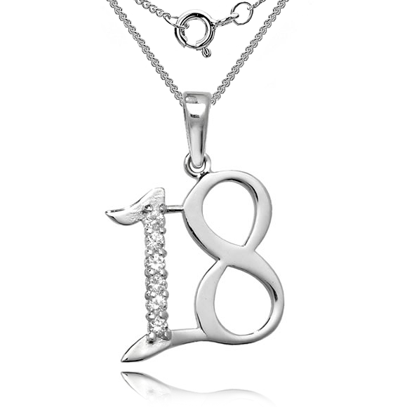 18th Birthday Cubic Zirconia Necklace