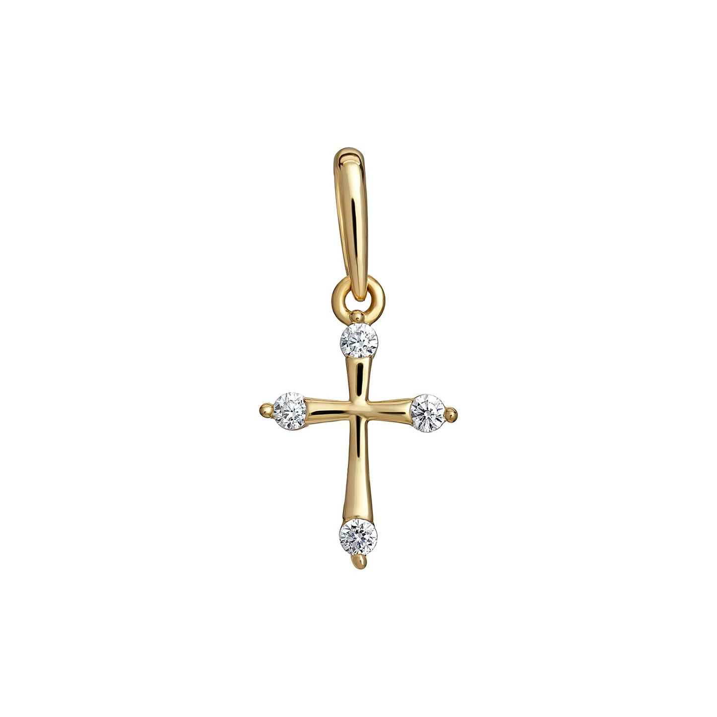 CZ Cross Pendant Necklace