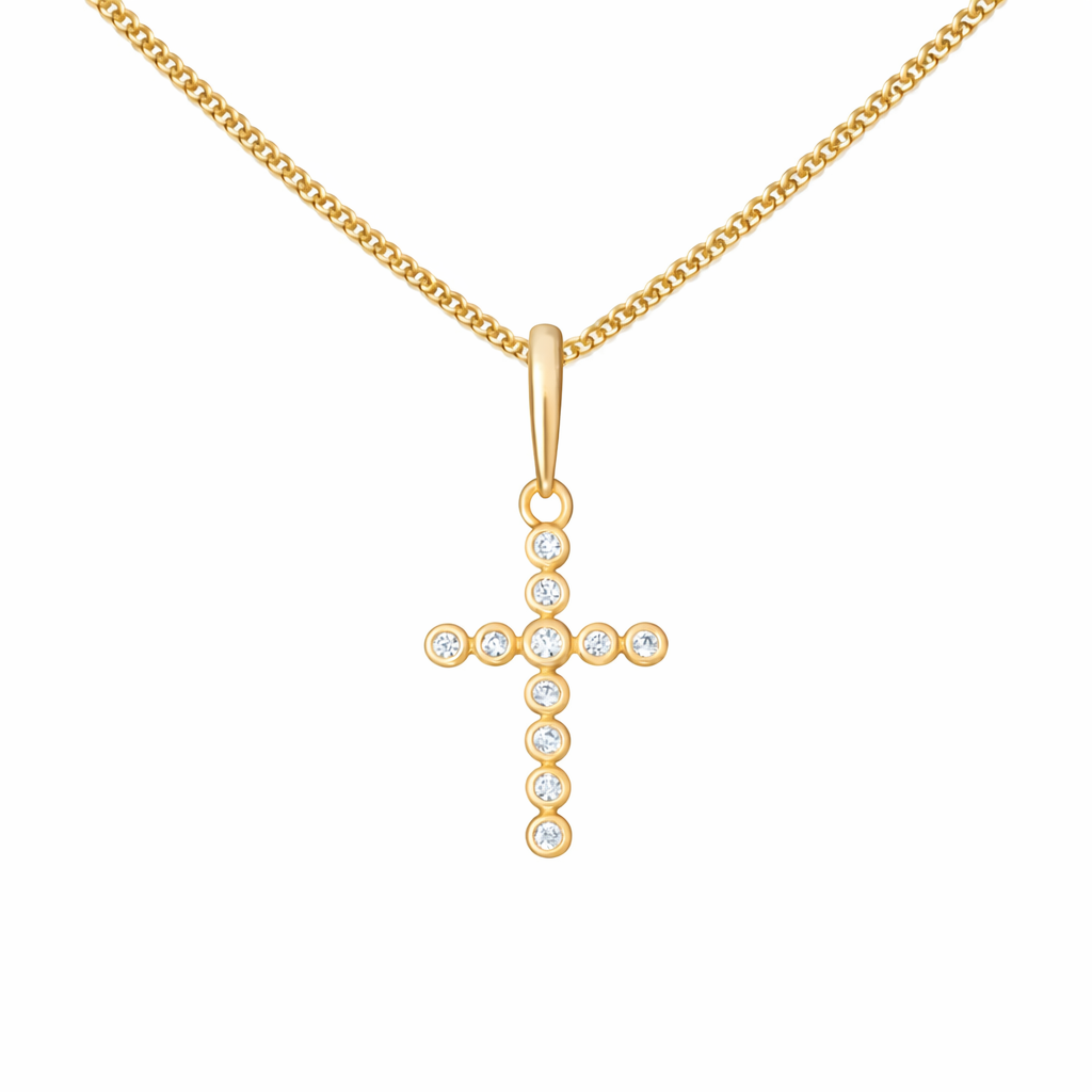 Cubic Zirconia Cross Pendant Necklace