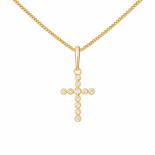 Cubic Zirconia Cross Pendant Necklace