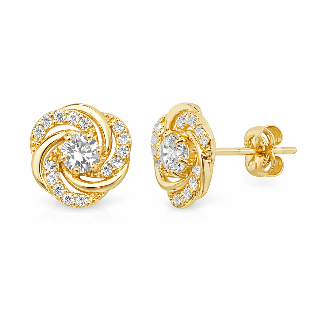 Flower Knot Stud Earrings