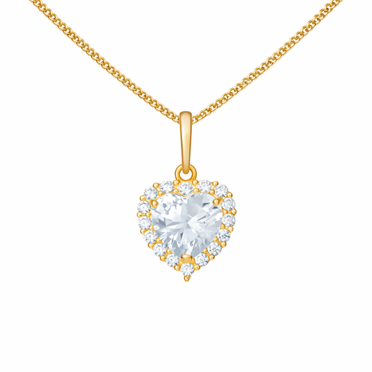 Orla Cubic Zirconia Heart Pendant Necklace