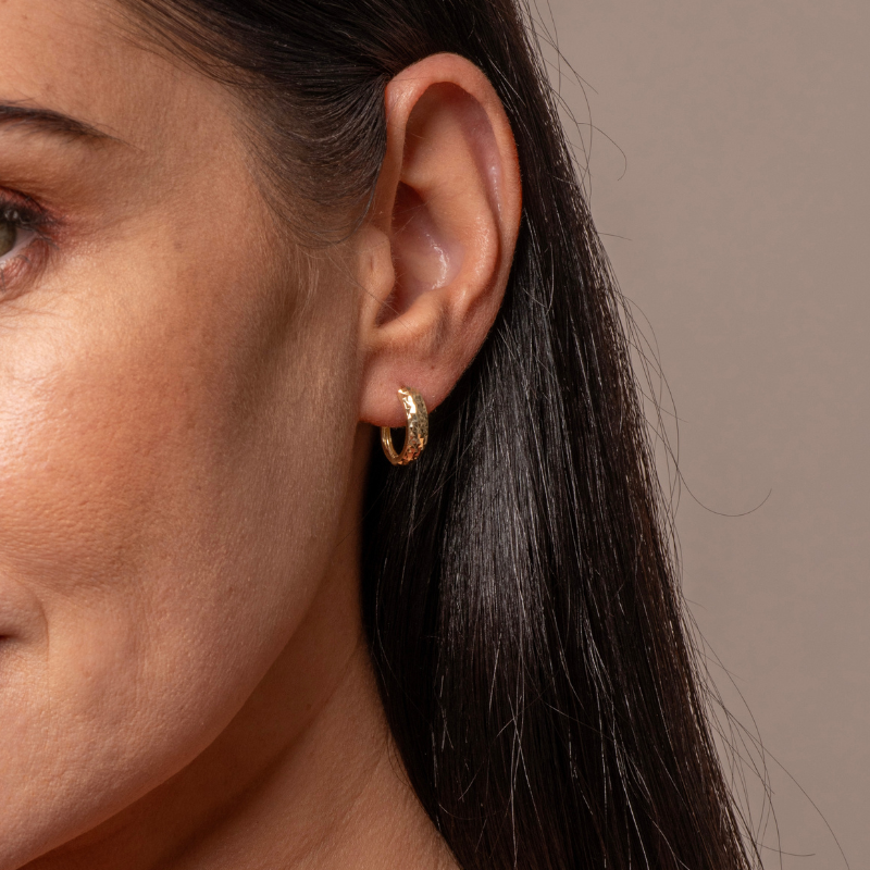 Diamond Cut Huggie Hoops