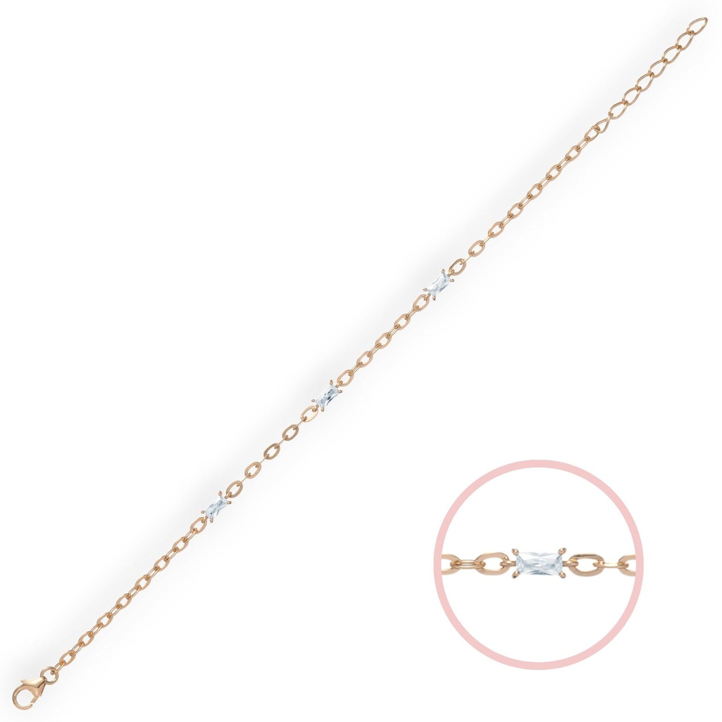 Ellie Cubic Zirconia Baguette Bracelet
