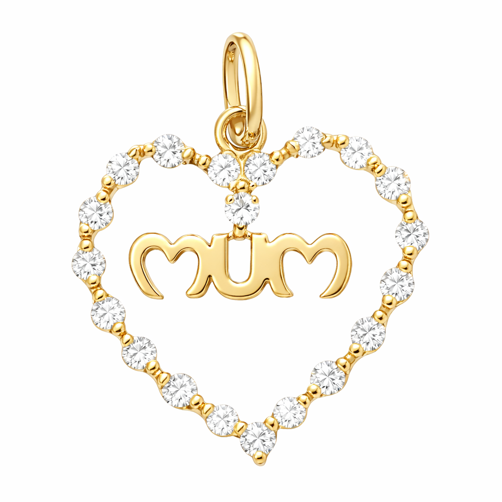 Mum Cubic Zirconia Pendant Necklace