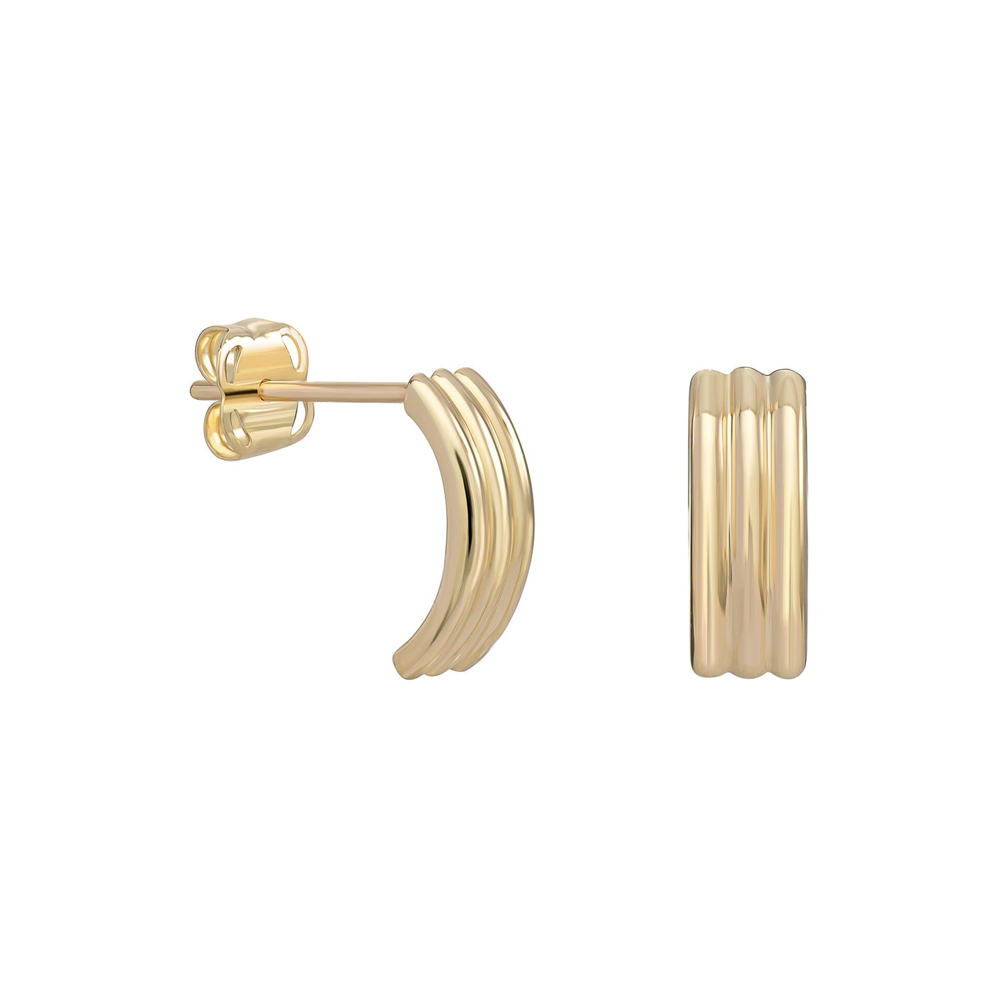 Sasha Half Hoop Stud Earrings