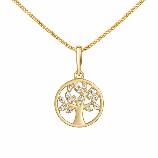Tree Of Life CZ Pendant Necklace