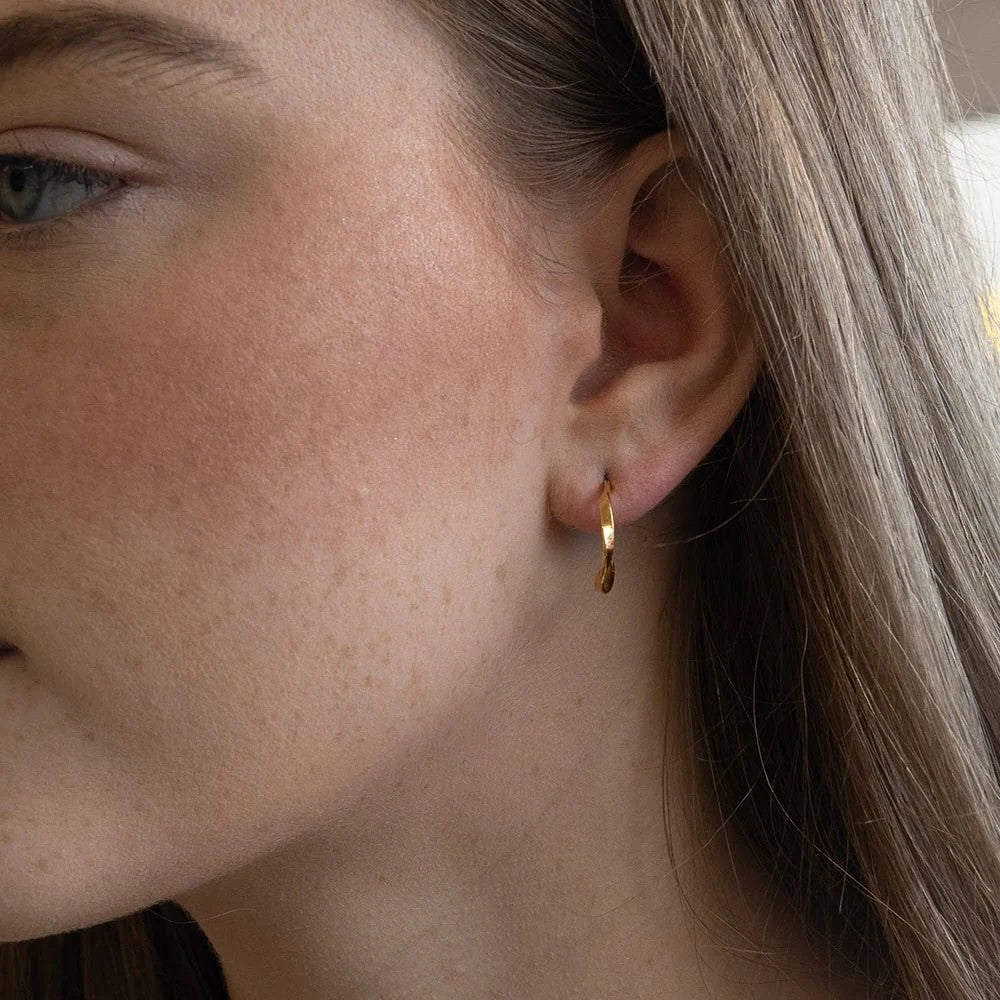 Angelica Ribbon Twist Hoops