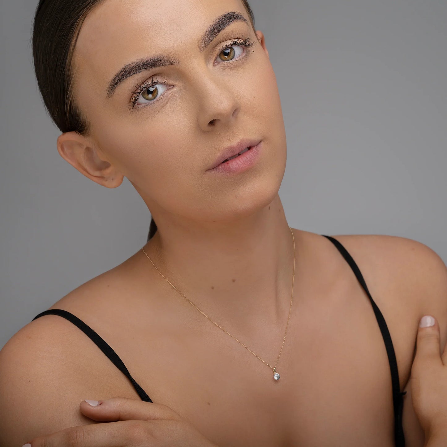 April Birthstone Diamond Pendant Necklace