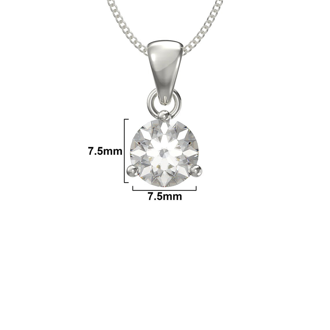 April Birthstone Pendant Necklace