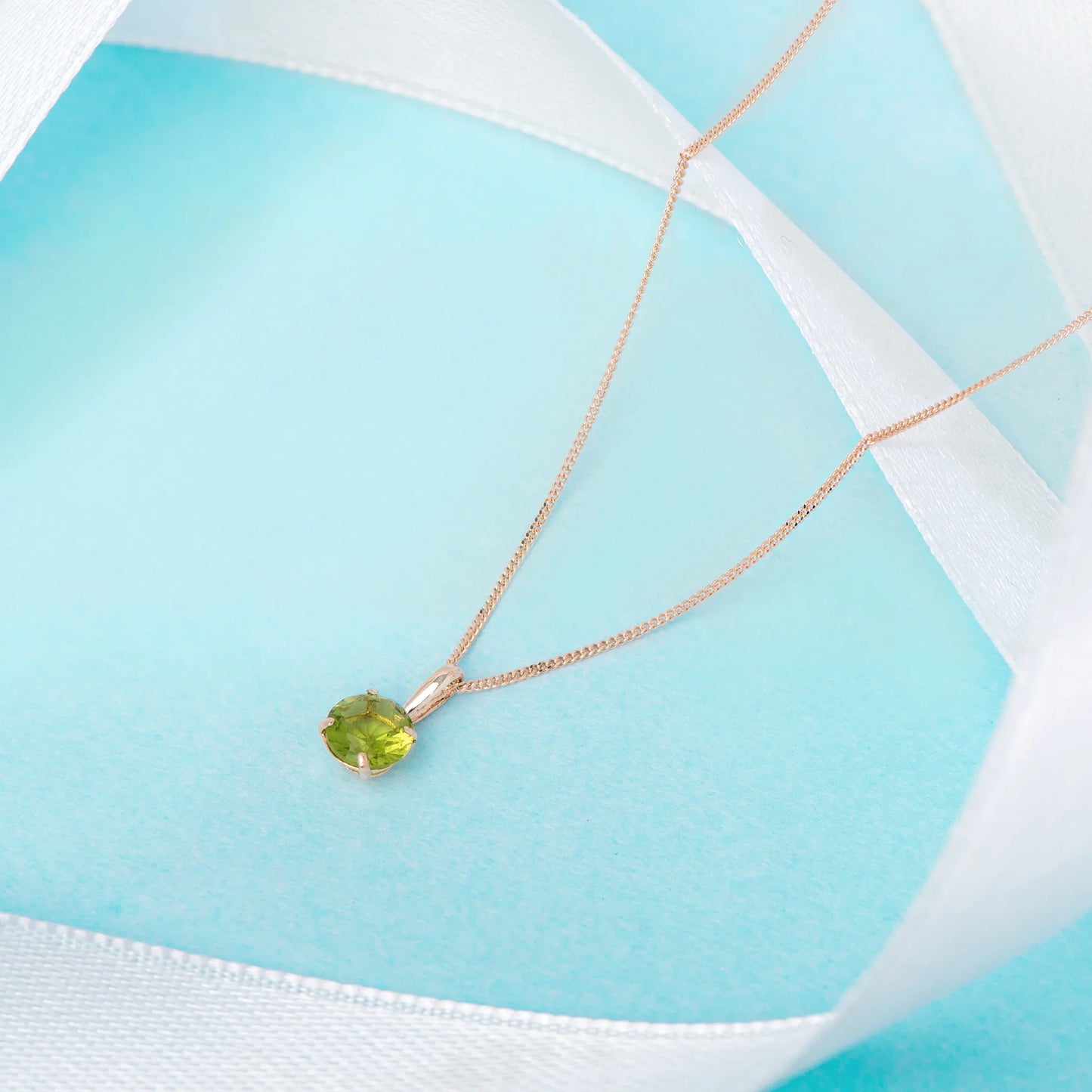 August Birthstone Peridot Pendant Necklace