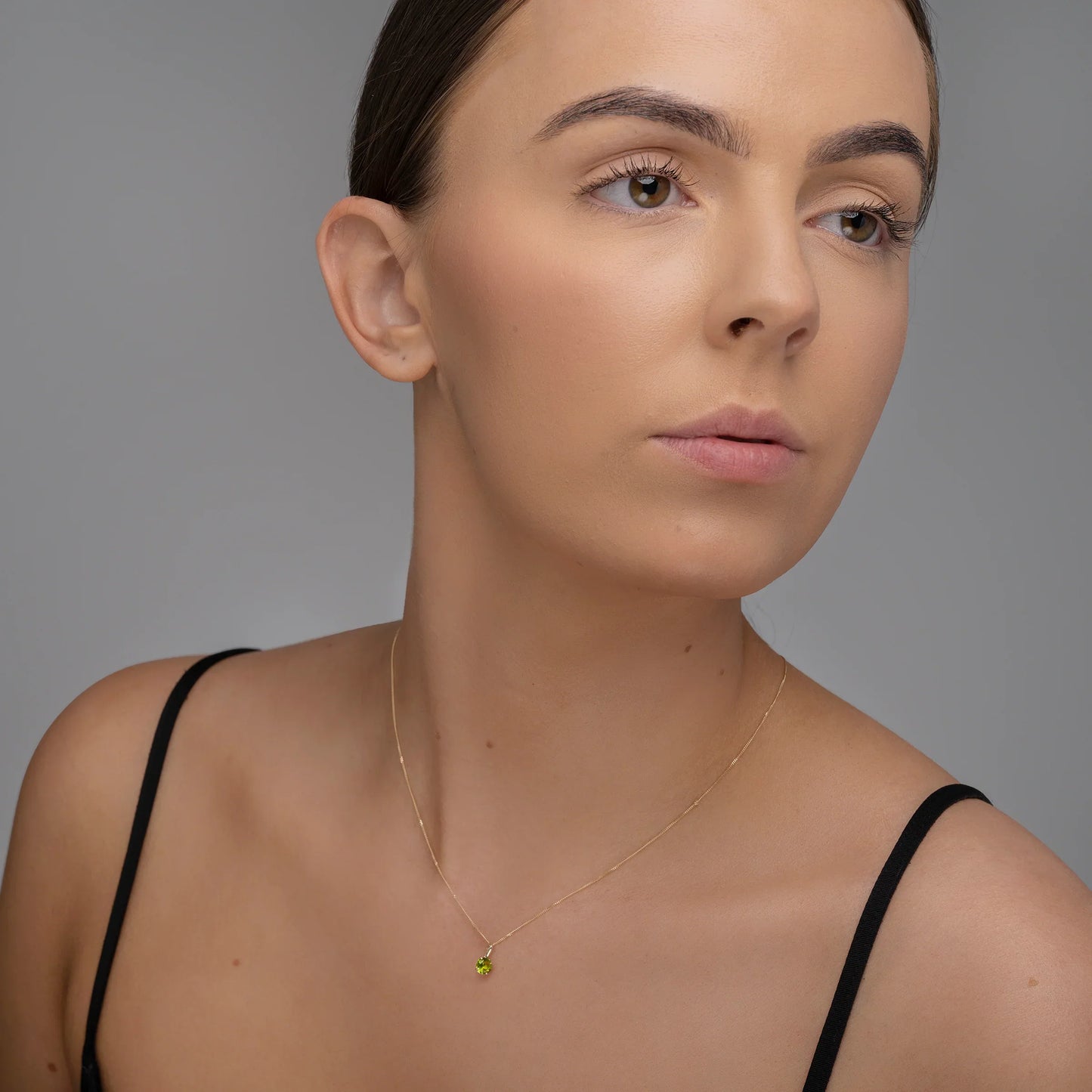 August Birthstone Peridot Pendant Necklace