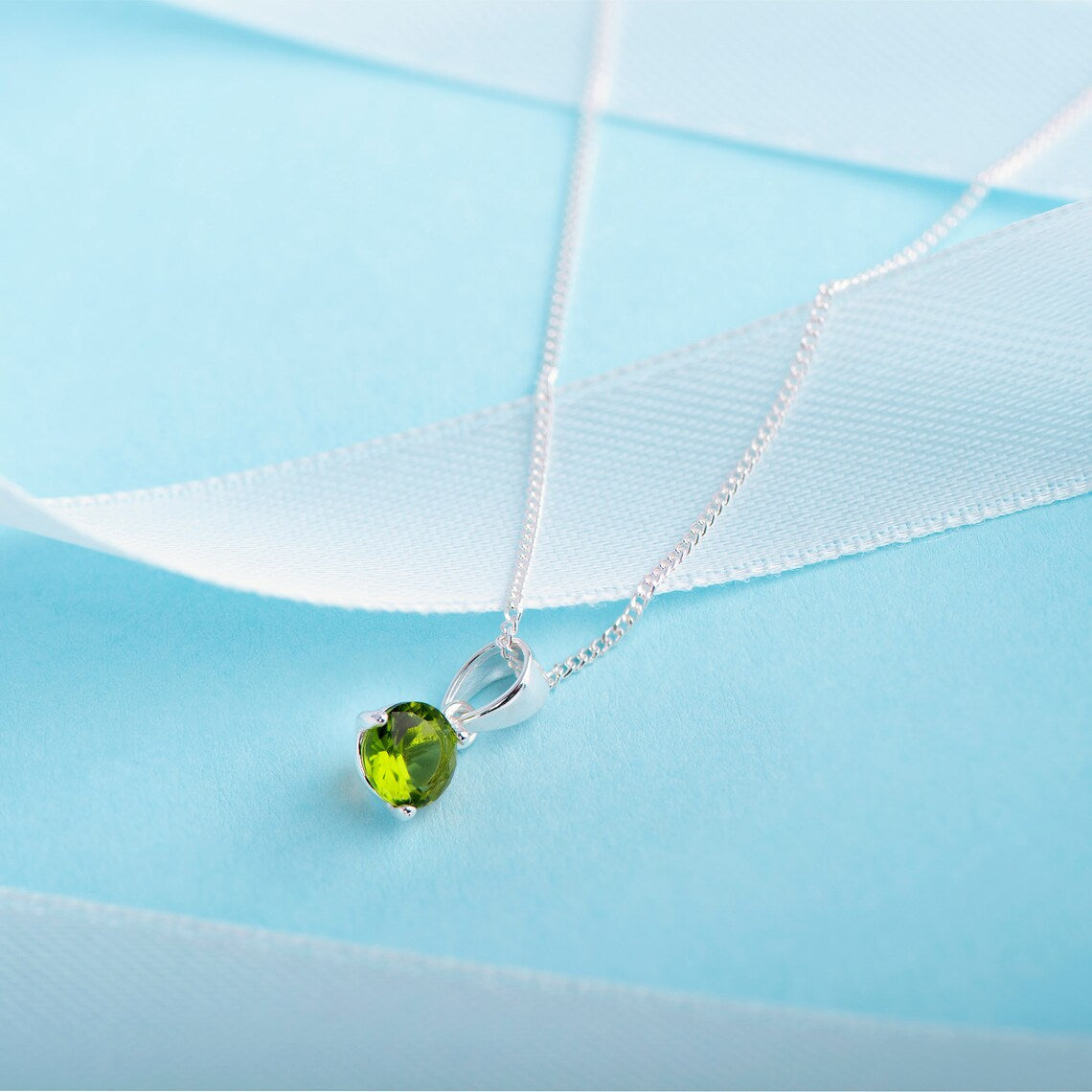 August Birthstone Pendant Necklace