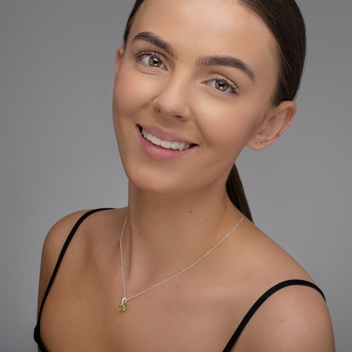 August Birthstone Pendant Necklace