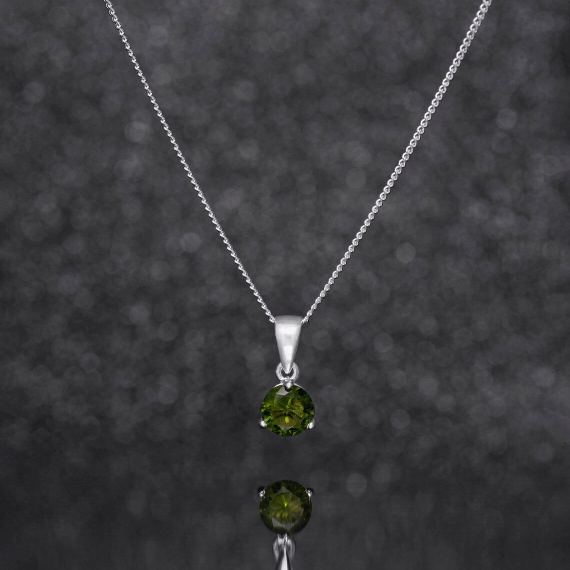 August Birthstone Pendant Necklace