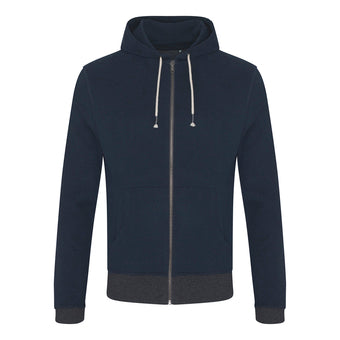 Contrast Zipped Recycled Hoodie