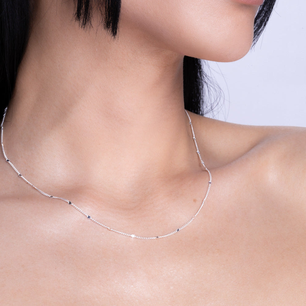 Star Dainty Chain Silver Necklace