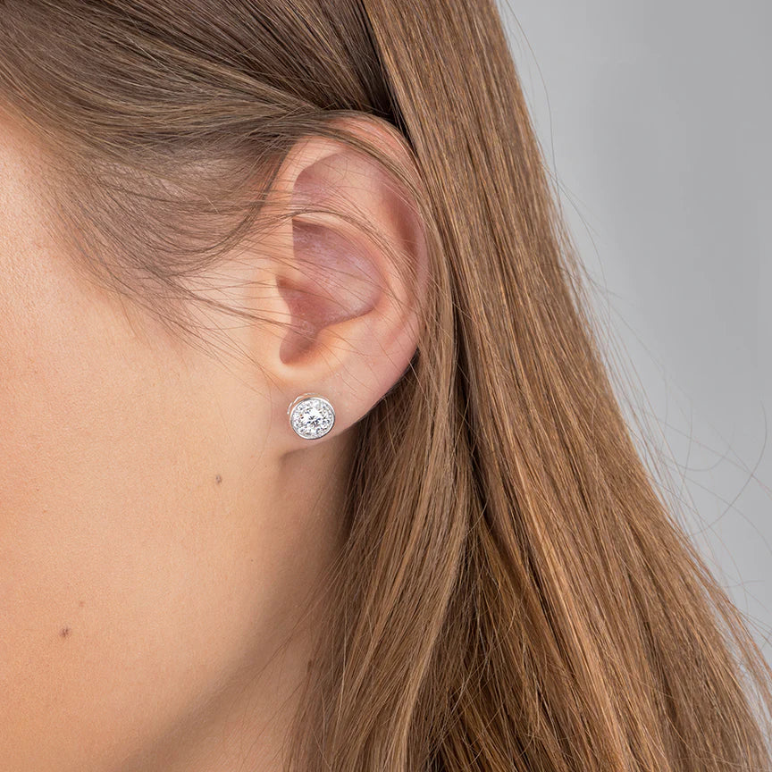 Classic Halo Stud Earrings