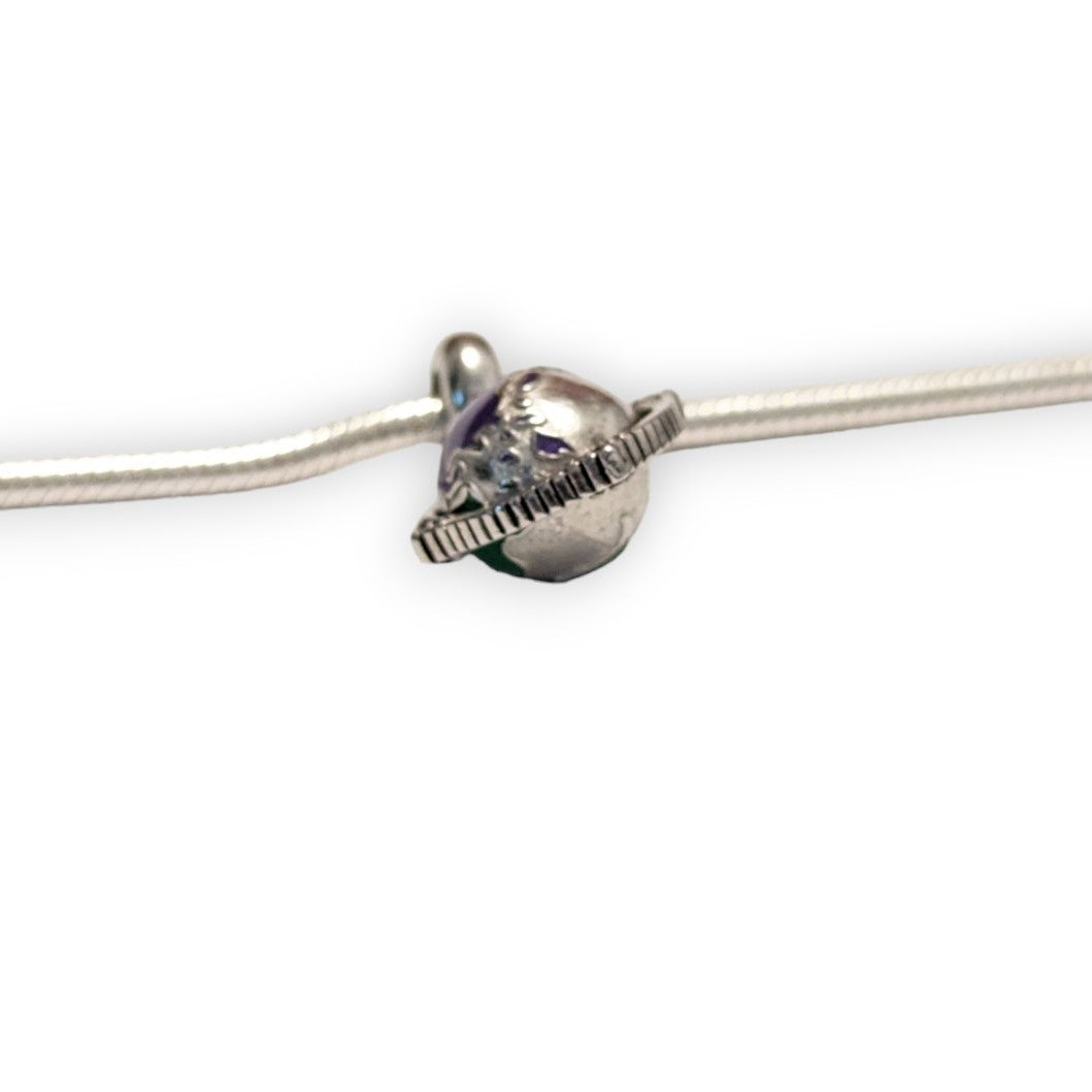 Coloured Globe Dangle Charm