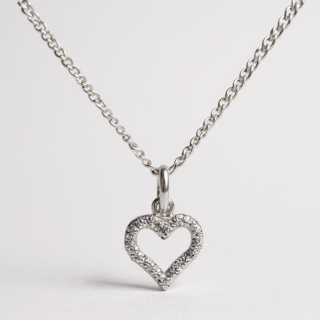 Cubic Zirconia Heart Pendant Necklace