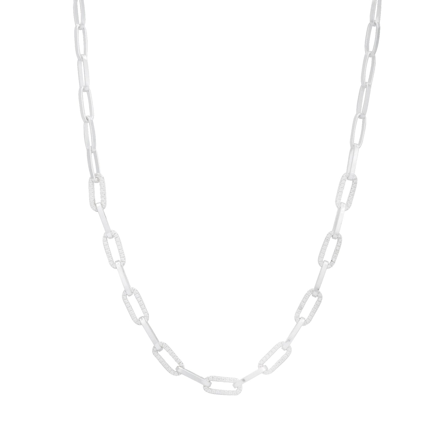Cubic Zirconia Paperclip Chain