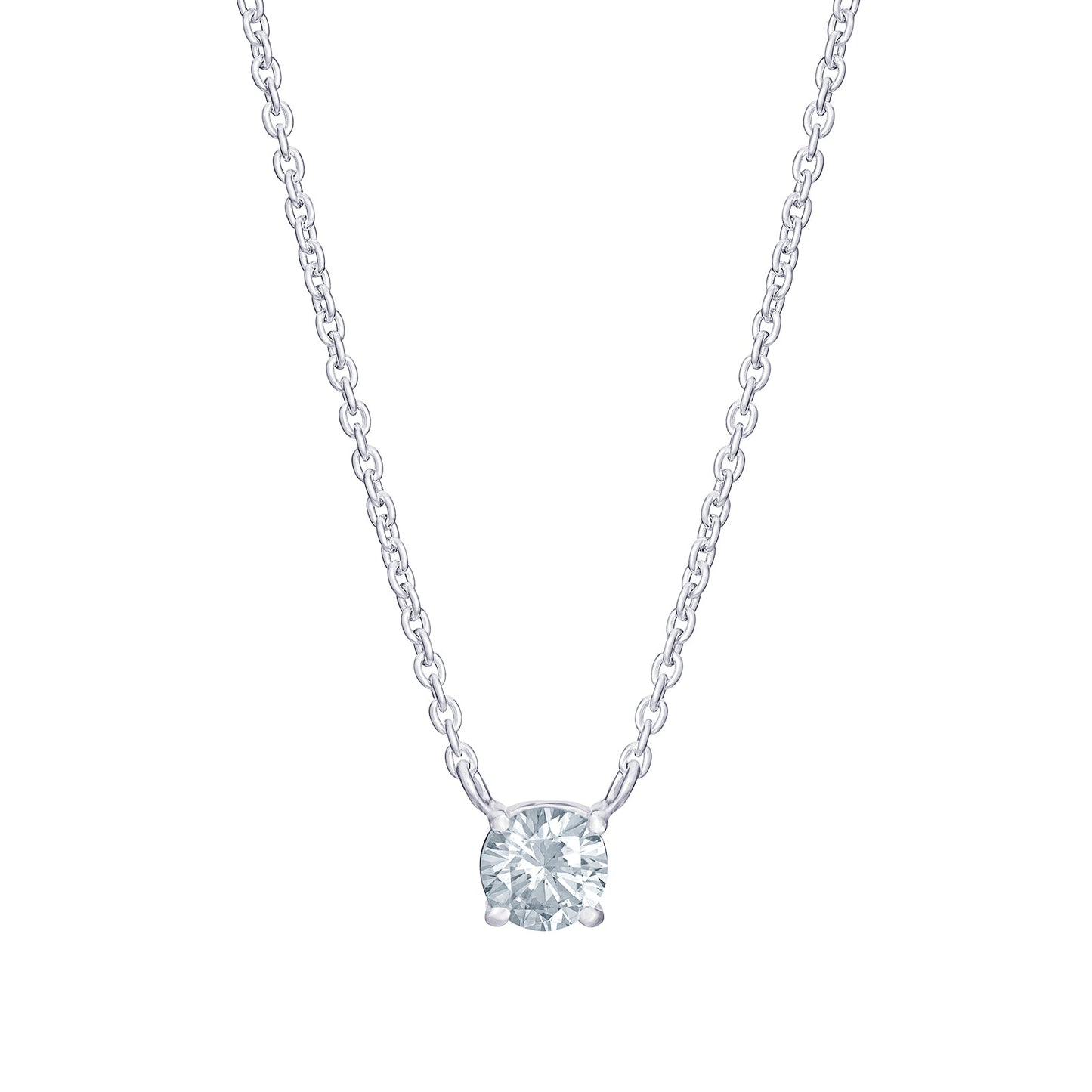 Cubic Zirconia Solitaire Necklace