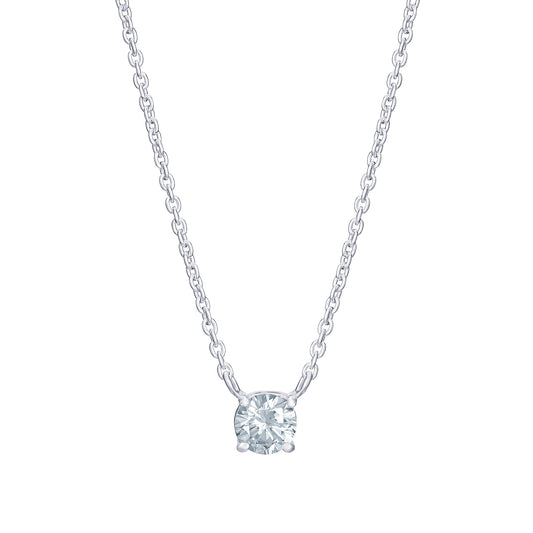 Cubic Zirconia Solitaire Necklace
