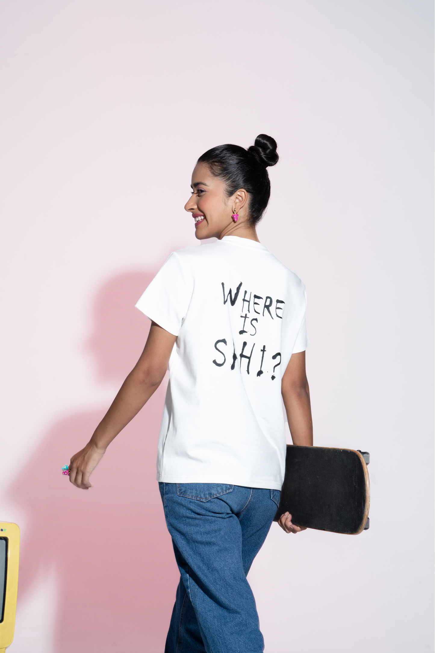 Sahi London Pop Art  Alice Hand-Embroidered Women’s Cotton T-Shirt