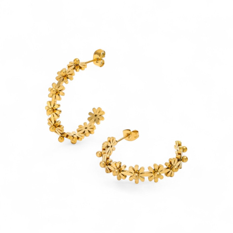 Daisy Hoop Earrings