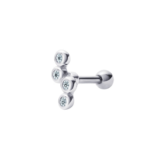Cubic Zirconia Barbell Stud
