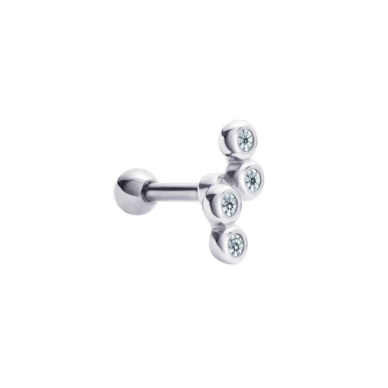 Cubic Zirconia Barbell Stud