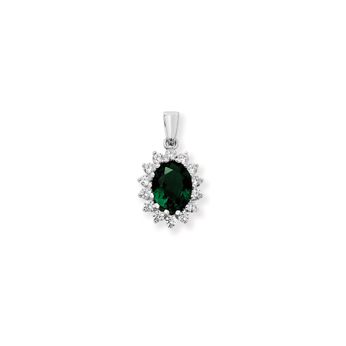 Emerald Flower Cluster Necklace