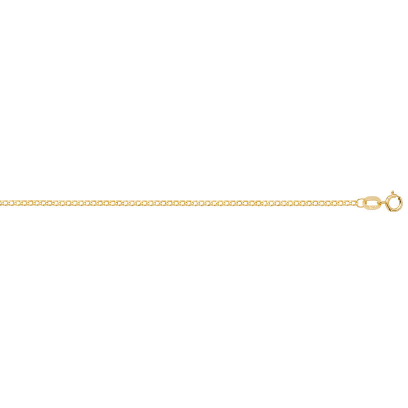 9ct Gold Faceted Flat Curb Chain