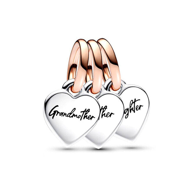 Family Generation of Hearts Charm Set