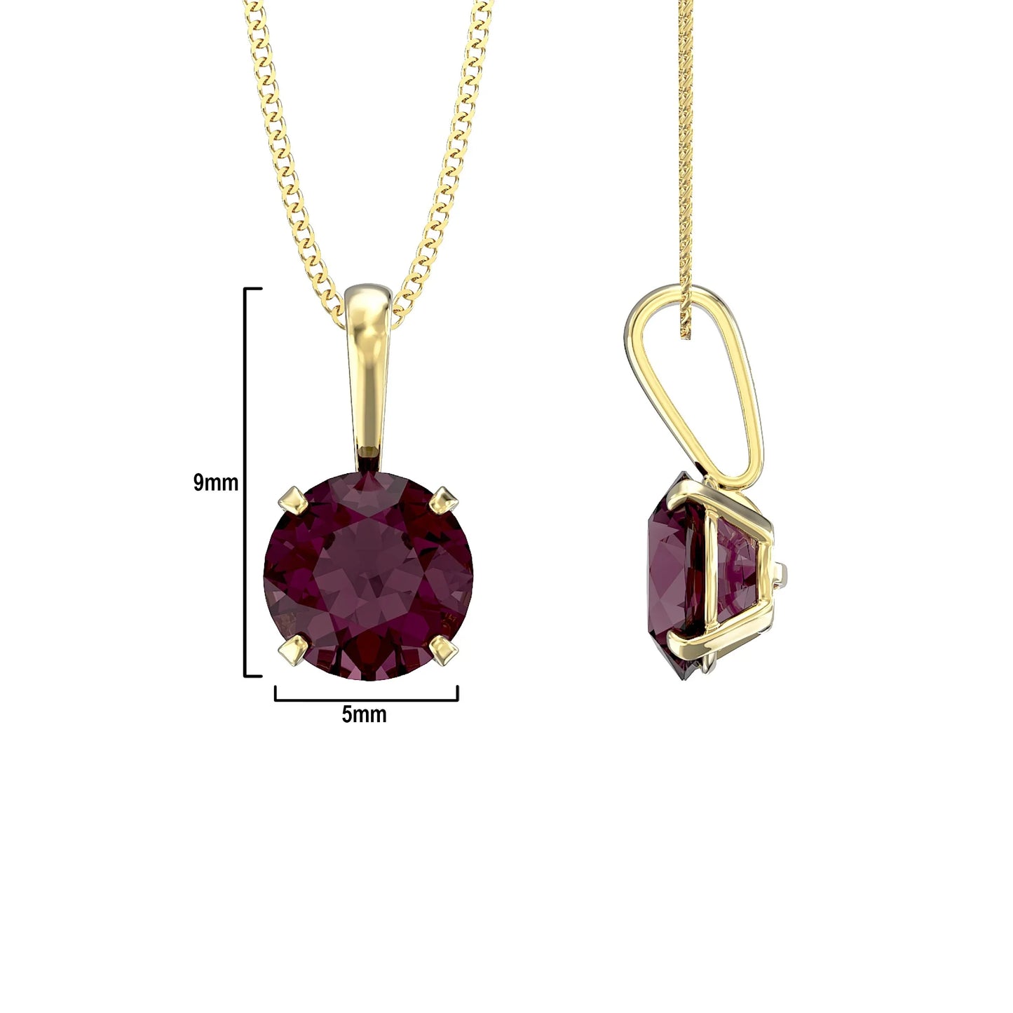February Birthstone Amethyst Pendant Necklace