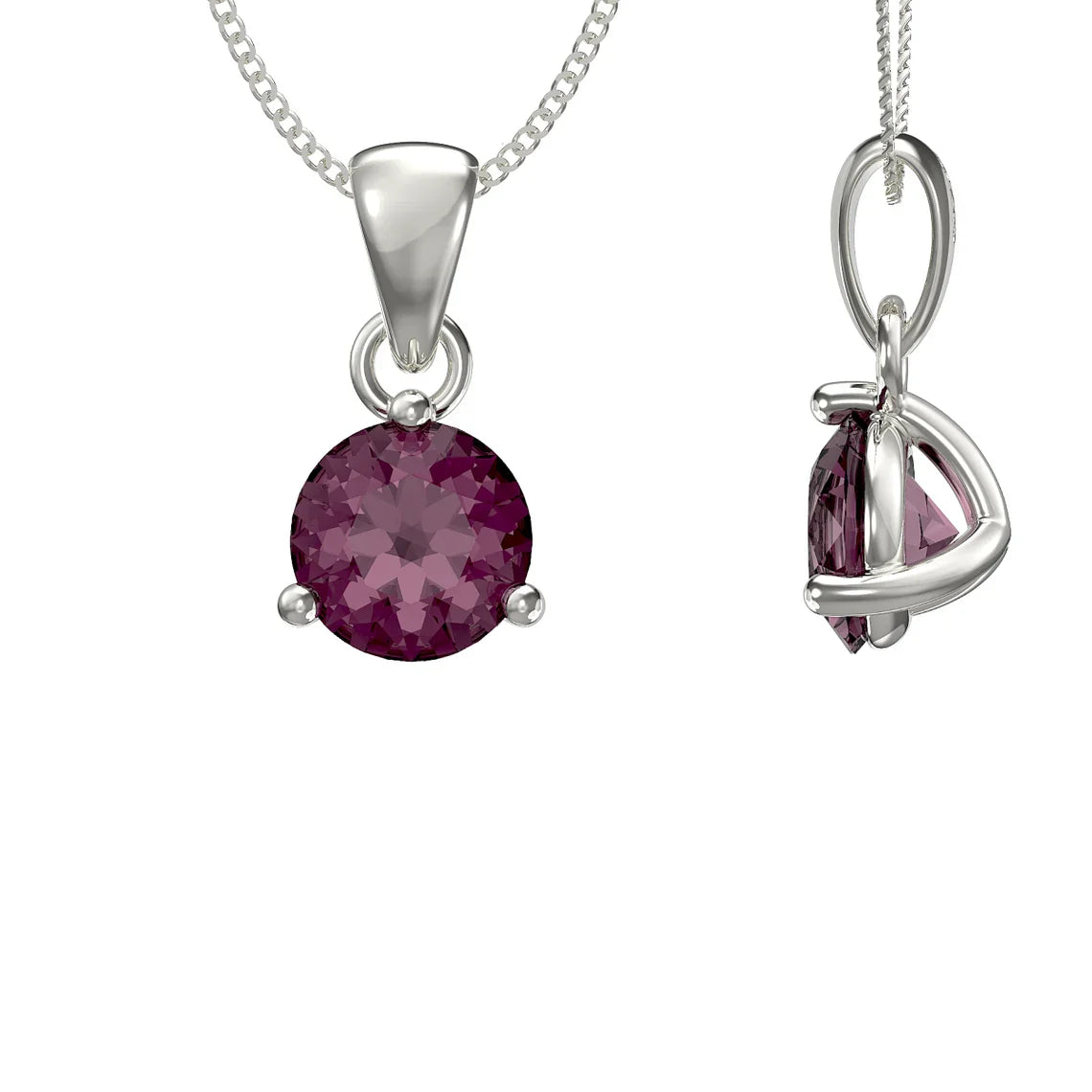February Birthstone Pendant Necklace