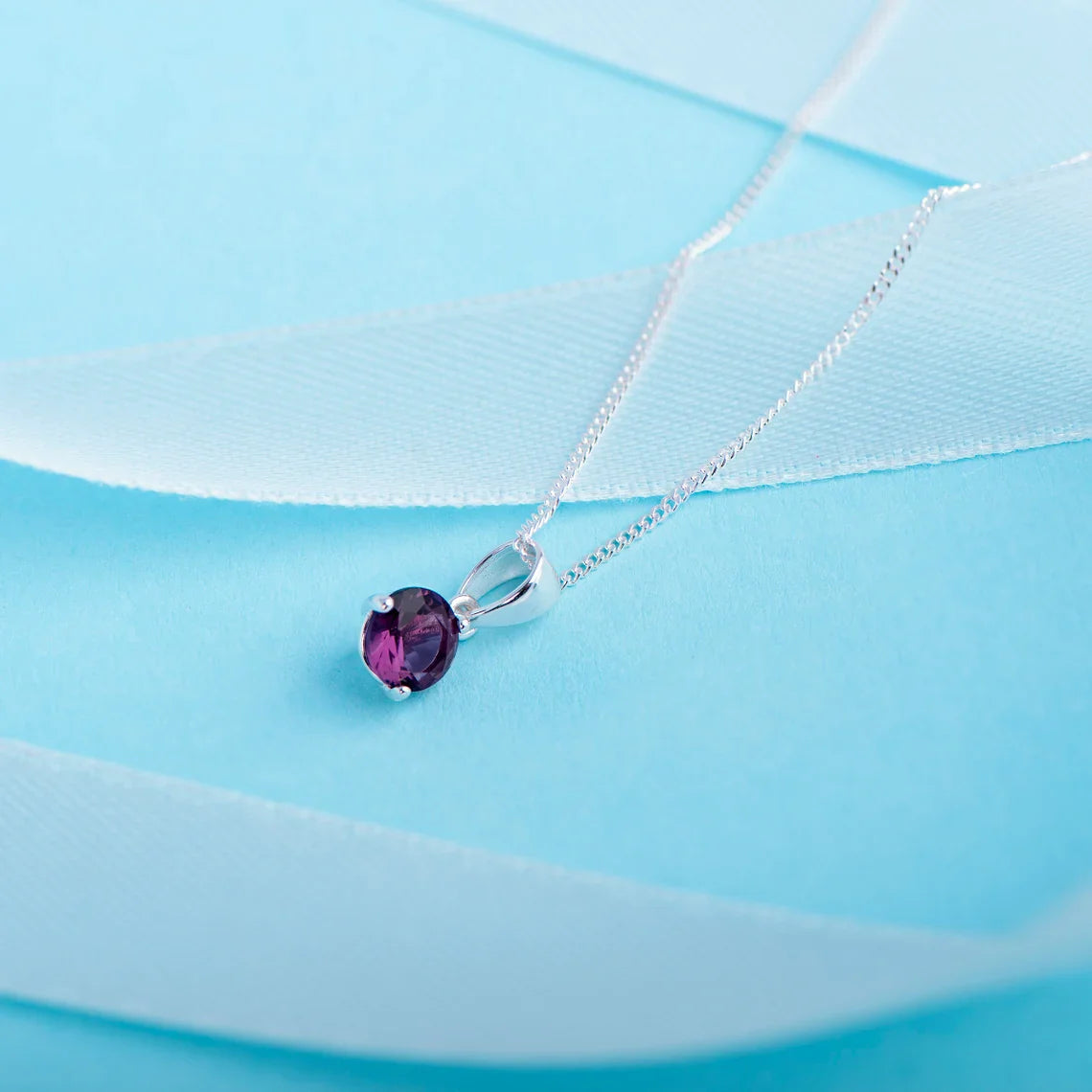 February Birthstone Pendant Necklace