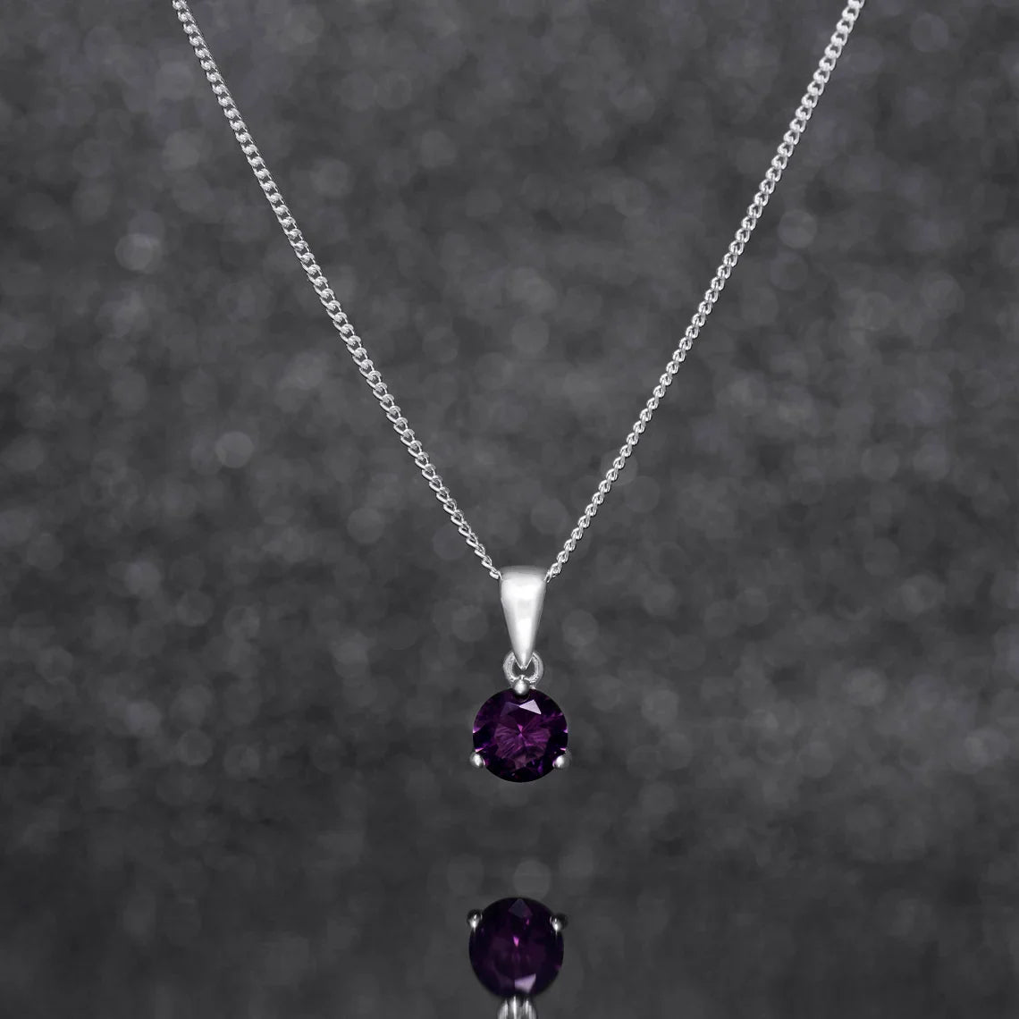 February Birthstone Pendant Necklace