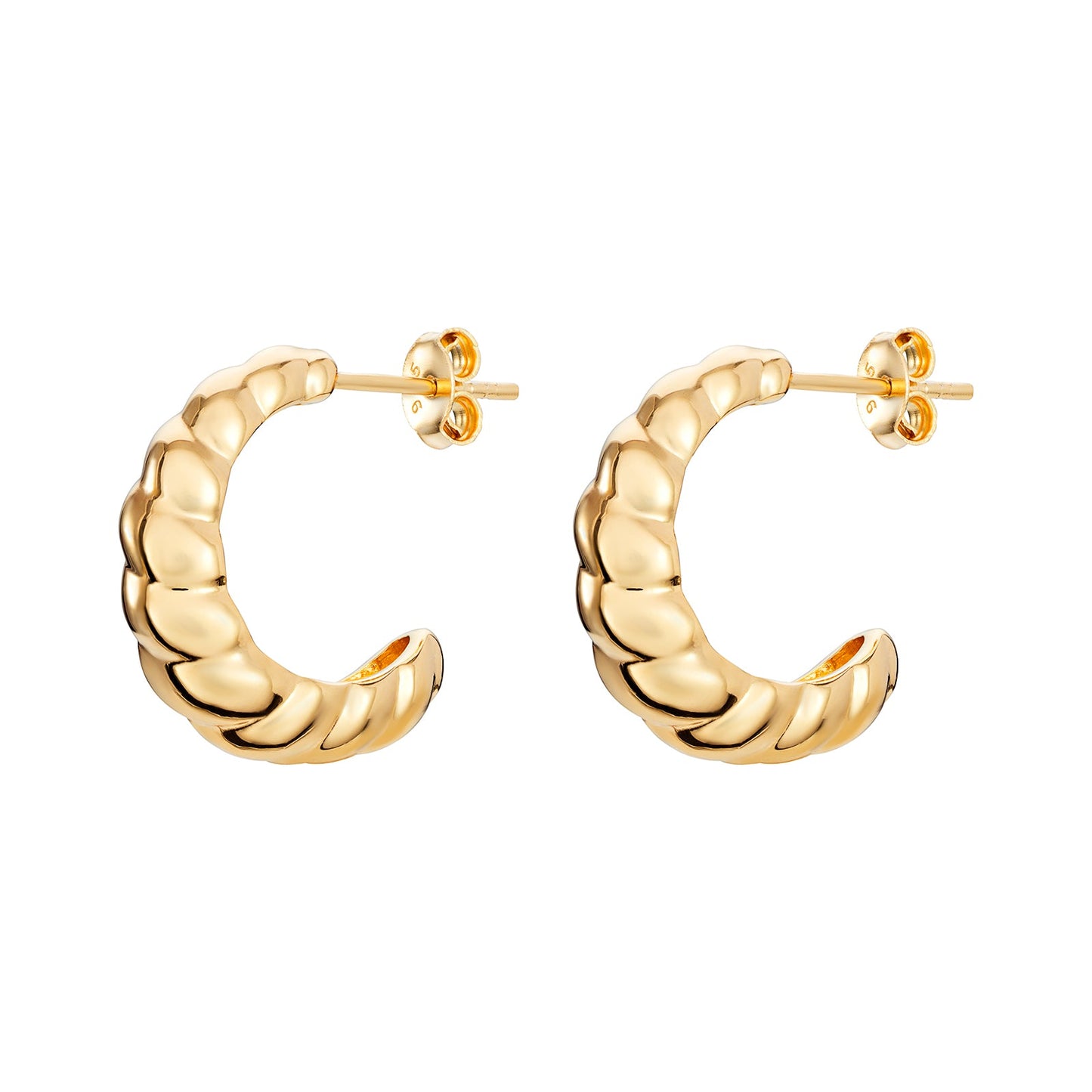 Ribbed Hoop Earrings