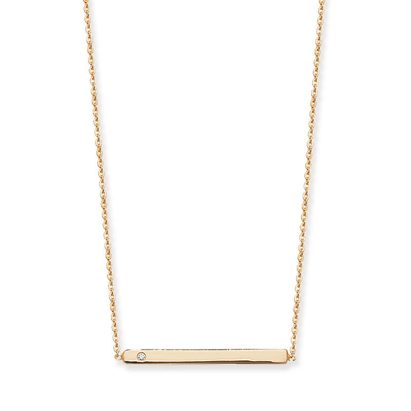 Bar Necklace With Cubic Zirconia
